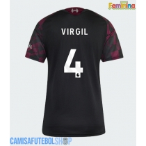 Camisa de time de futebol Liverpool Virgil van Dijk #4 Replicas 3º Equipamento Feminina 2026-27 Manga Curta